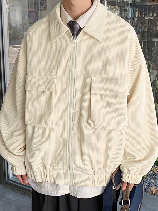 Men's Zip Up Corduroy Jacket-1