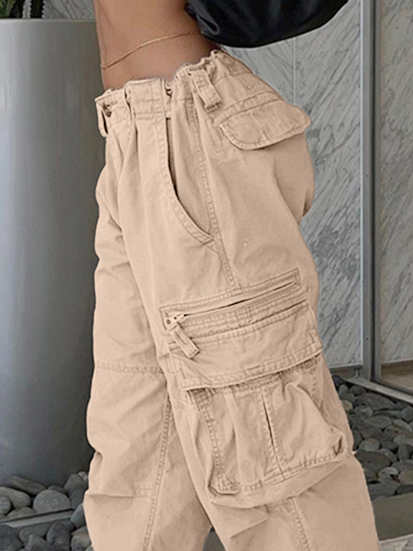 Washed Vintage Baggy Cargo Jeans-3