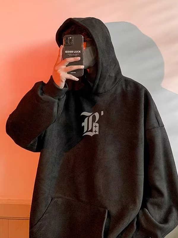 Men's Print Oversized Hoodie-1