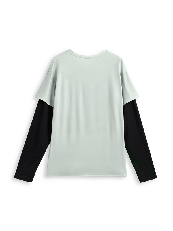 Gothic Cross Print 2 In 1 Long Sleeve Tee-3