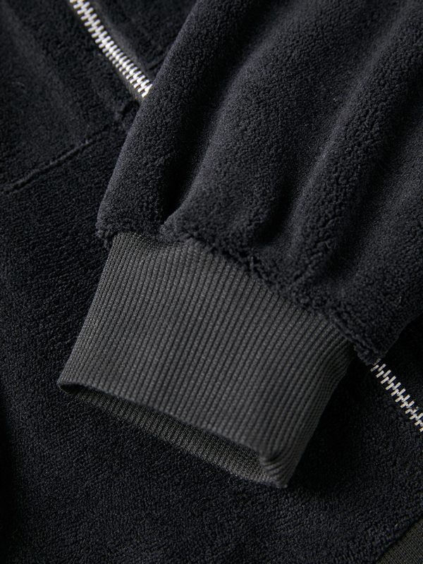 Letter Rhinestone Print Short Hoodie-7