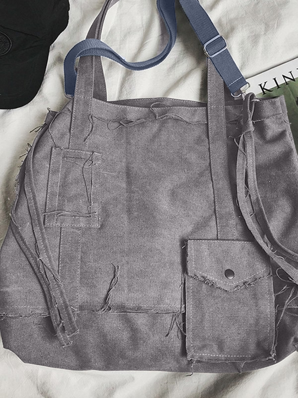 Raw Edge Large Crossbody Bag-5